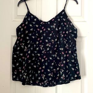 Tank top. Wild fable. Size medium. Black with flower pattern.